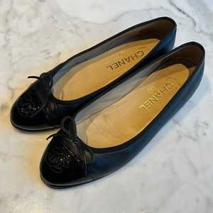 Black Chanel Ballet Flats - 36.5